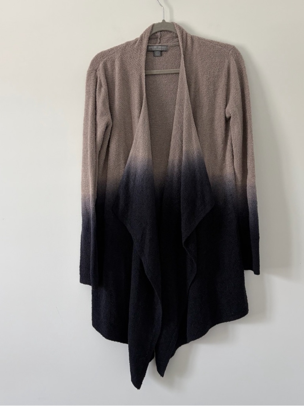 Barefoot Dreams Calypso Grey Black Ombré Waterfall Lounge wear Cardigan S/M